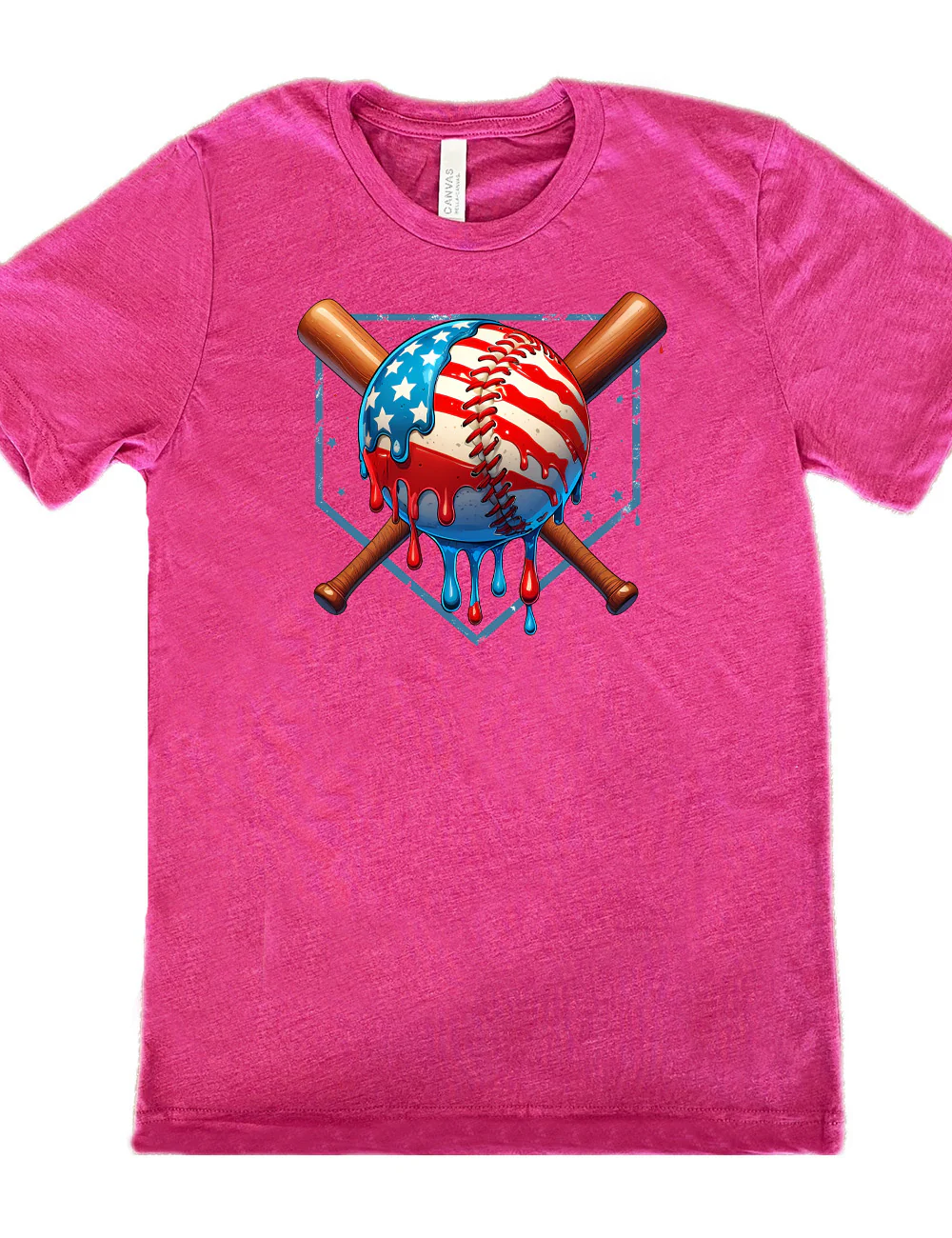 American Flag Baseball Drip Shirt Unisex - Image 9
