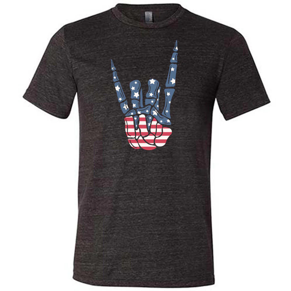 American Flag Skeleton Hand Shirt Unisex
