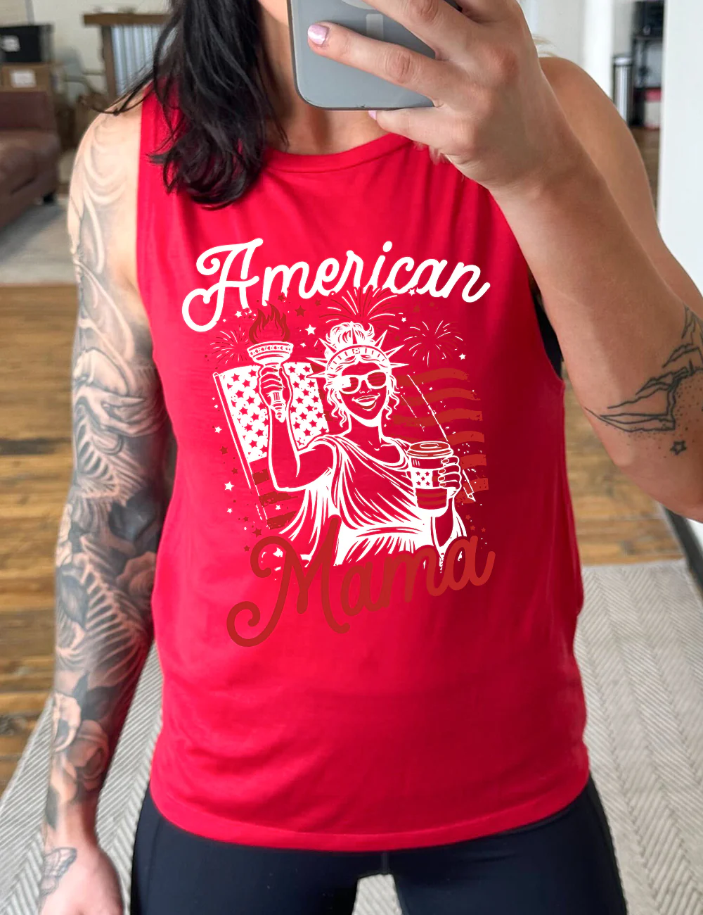 American Mama Muscle Tank - Image 3