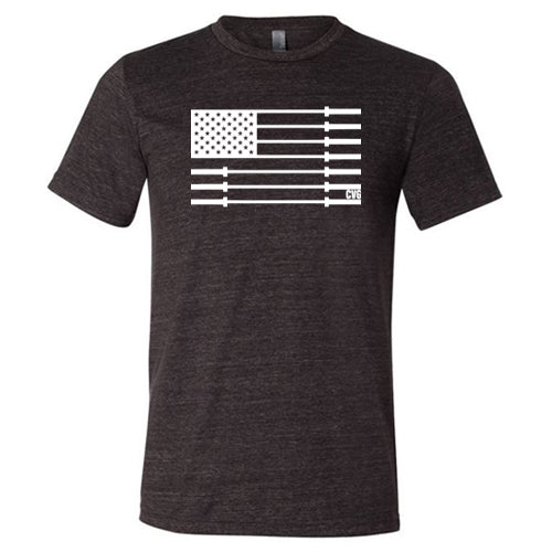 Barbell American Flag Shirt Unisex - Image 2