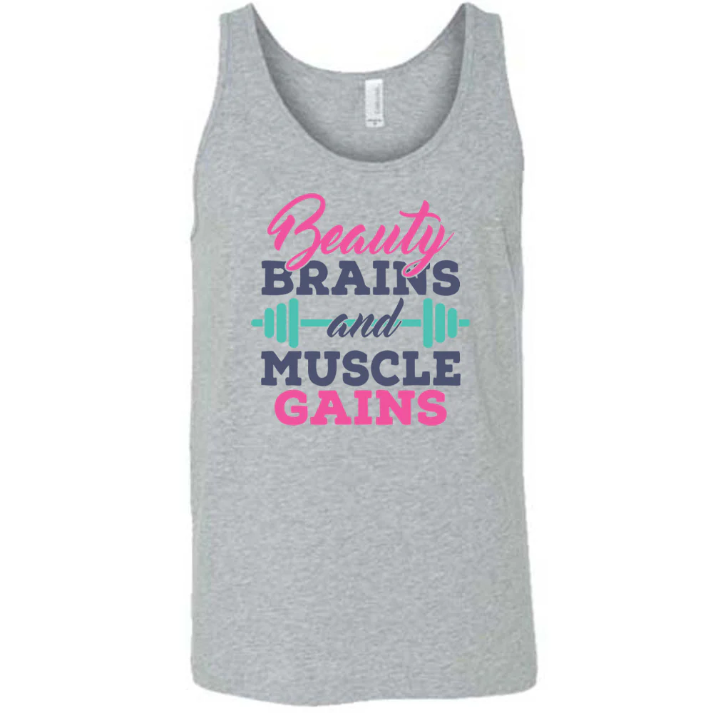 Beauty Brains & Muscle Gains Shirt Unisex - Image 8