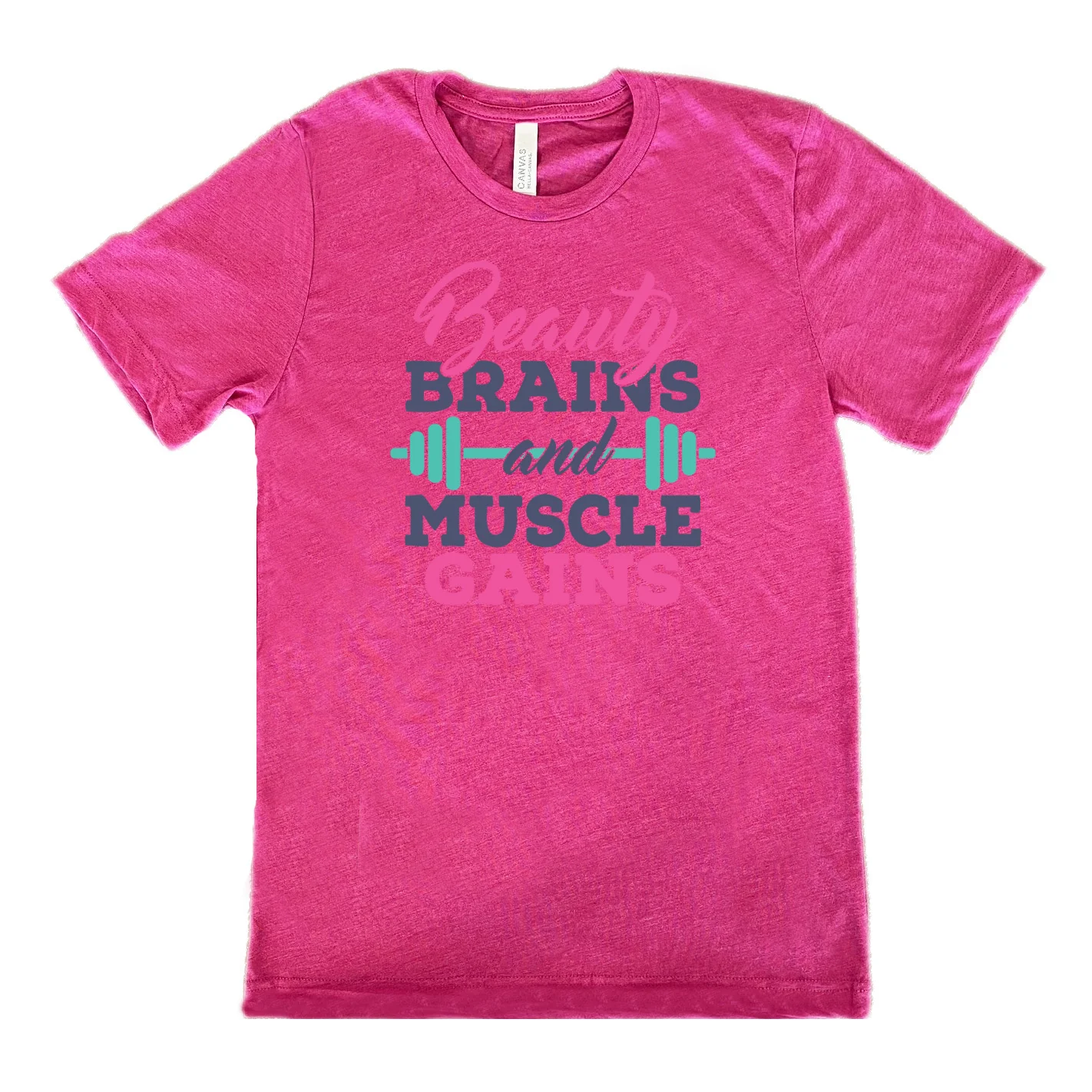 Beauty Brains & Muscle Gains Shirt Unisex - Image 9