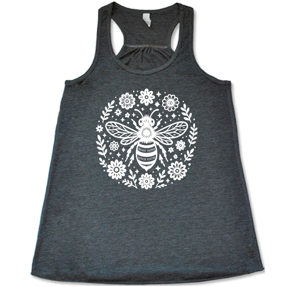 Bee and Flowers BOHO Shirt - Image 2