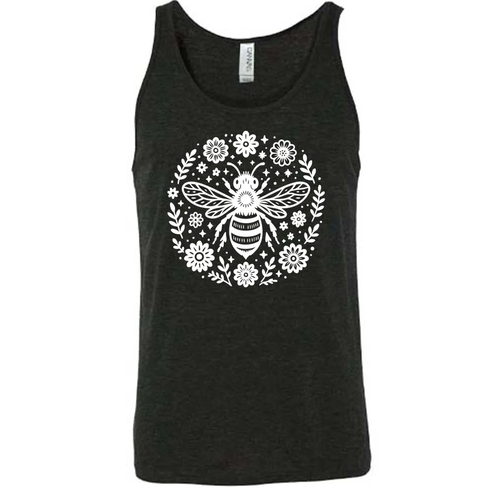 Bee and Flowers BOHO Shirt Unisex - Image 2