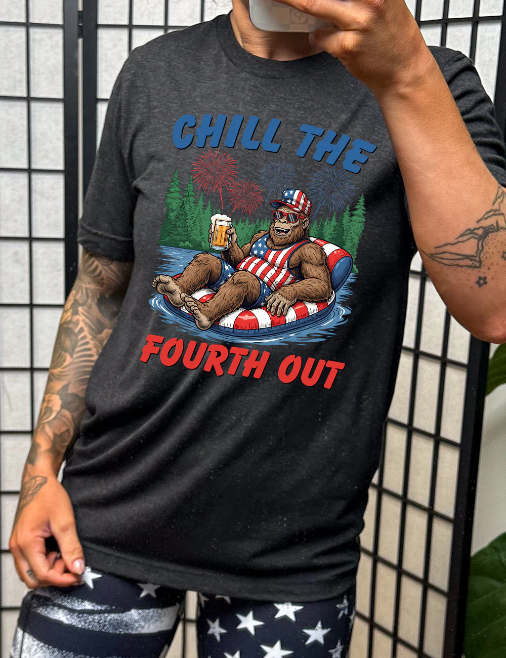 Bigfoot Chill the Fourth Out Shirt Unisex