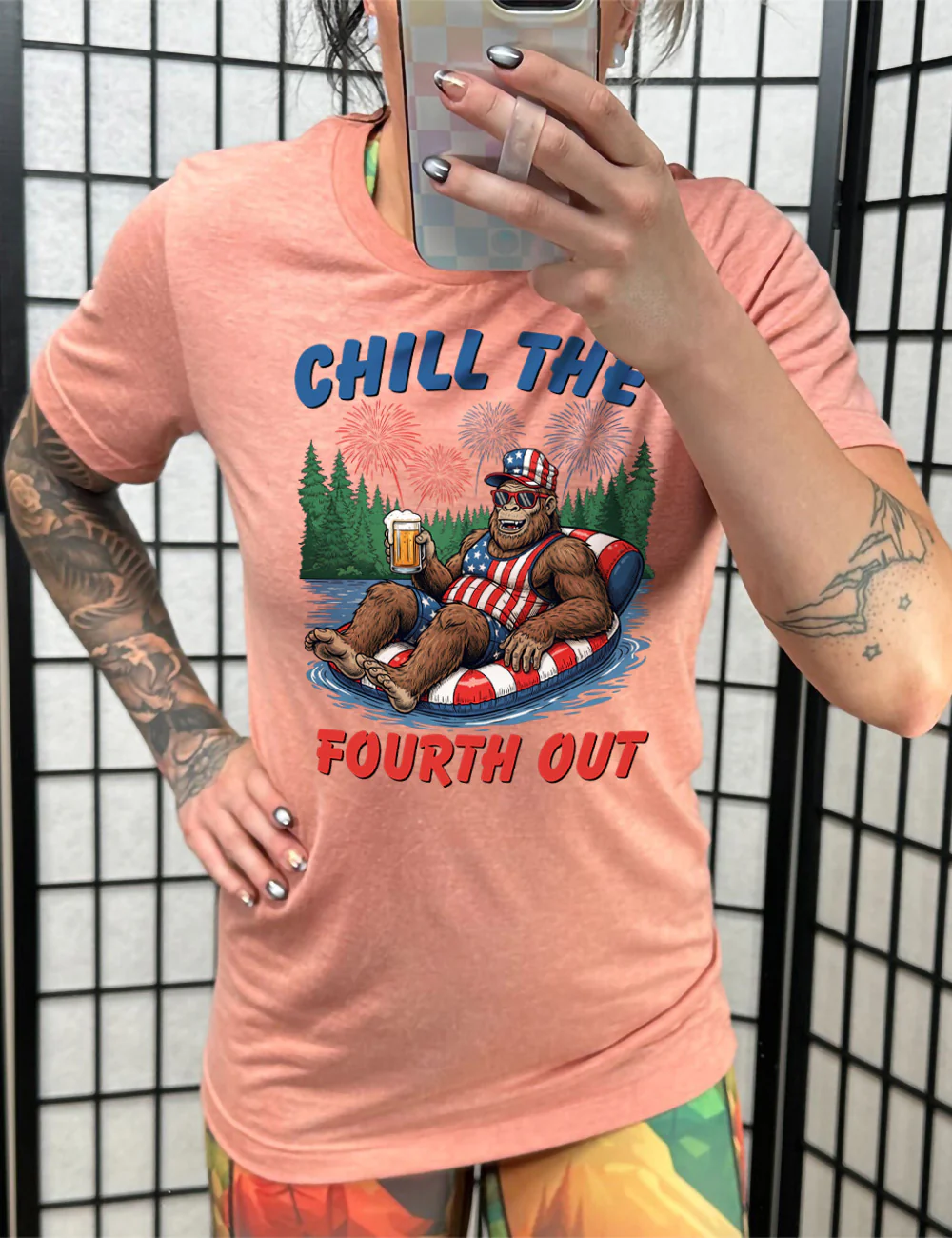 Bigfoot Chill the Fourth Out Shirt Unisex - Image 11