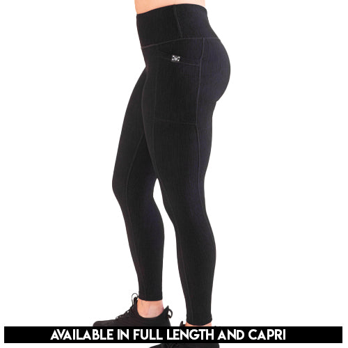 Ribbed Leggings | Black - Image 3