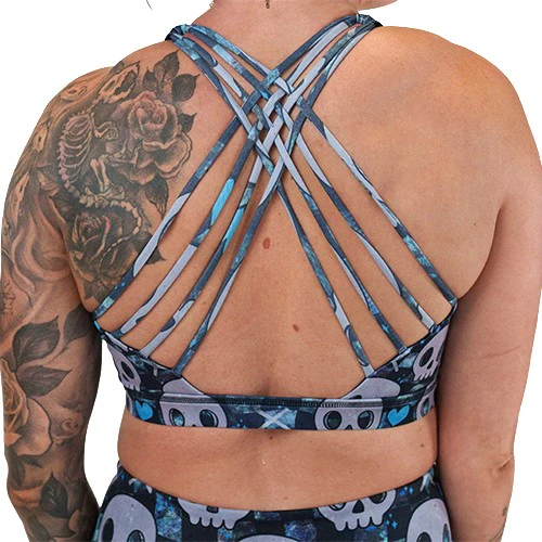 Butterfly Back Bra | Emo Skulls - Image 2