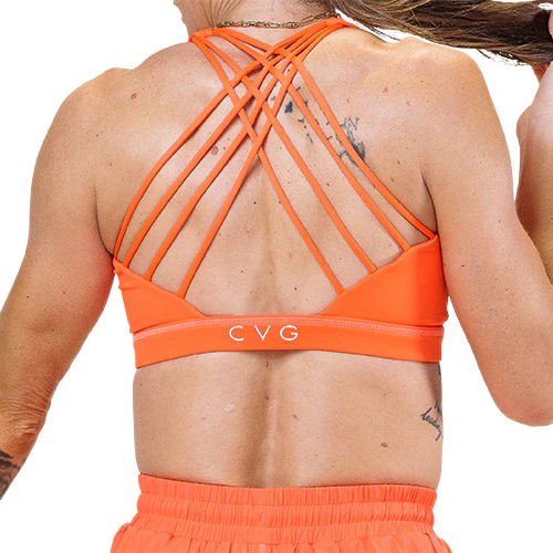 Butterfly Back Bra | Neon Orange - Image 3