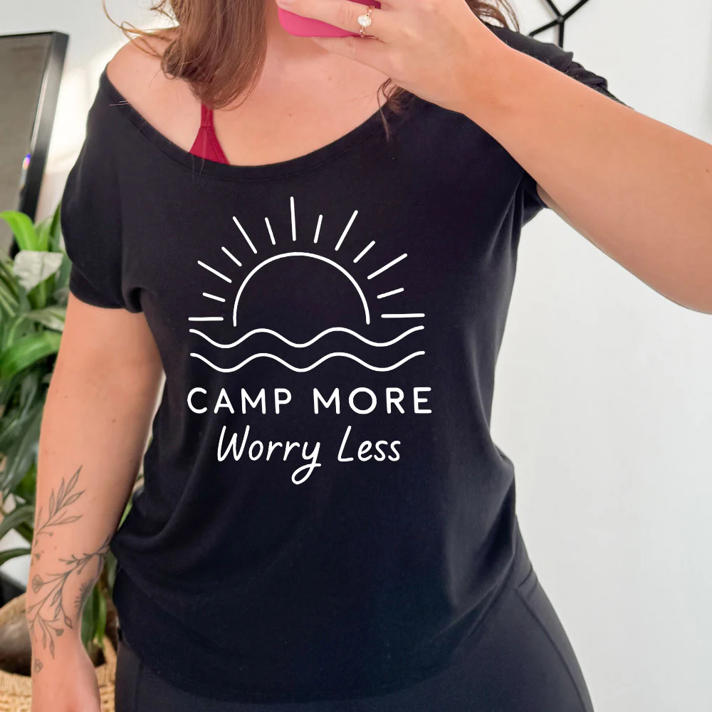 Camp More Worry Less | Slouchy Tee