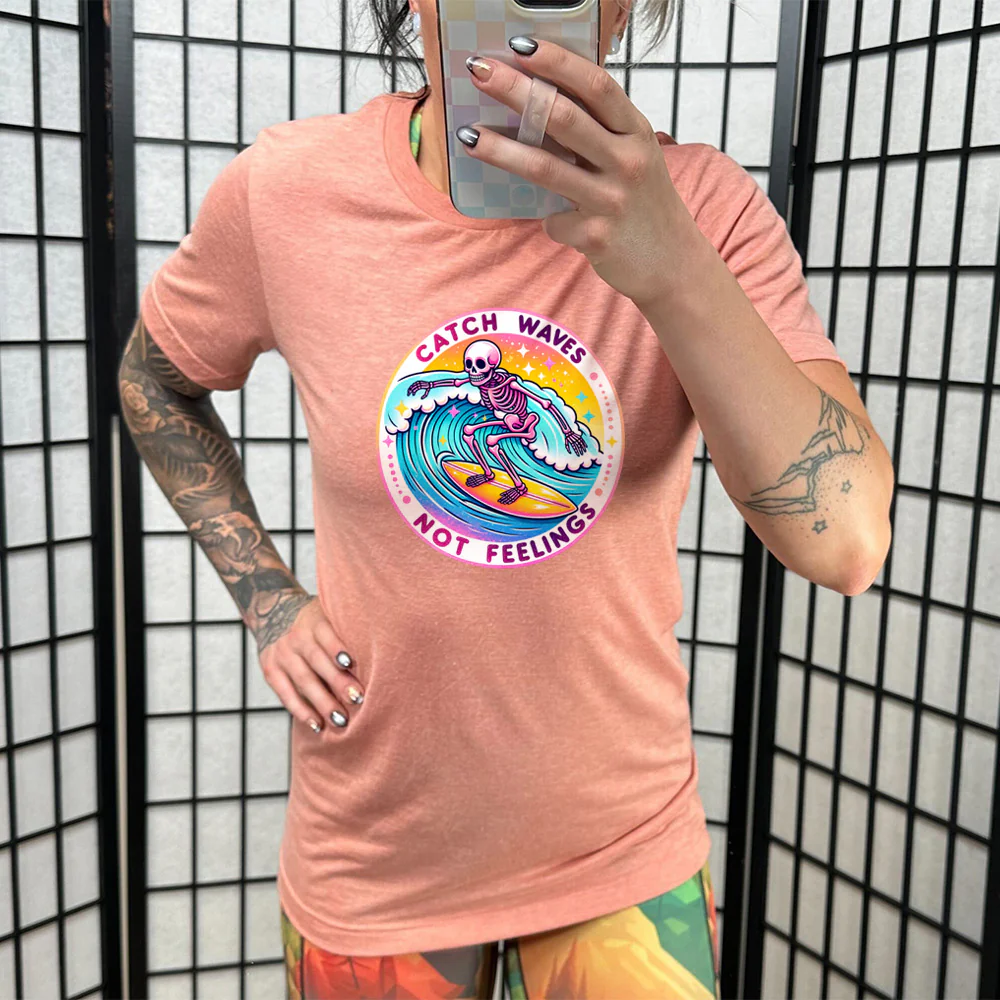 Catch Waves Not Feelings Shirt Unisex - Image 9