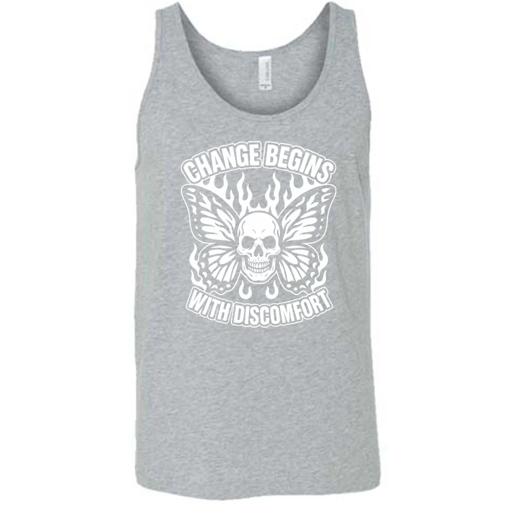 Change Begins with Discomfort Skull Butterfly Shirt Unisex - Image 8