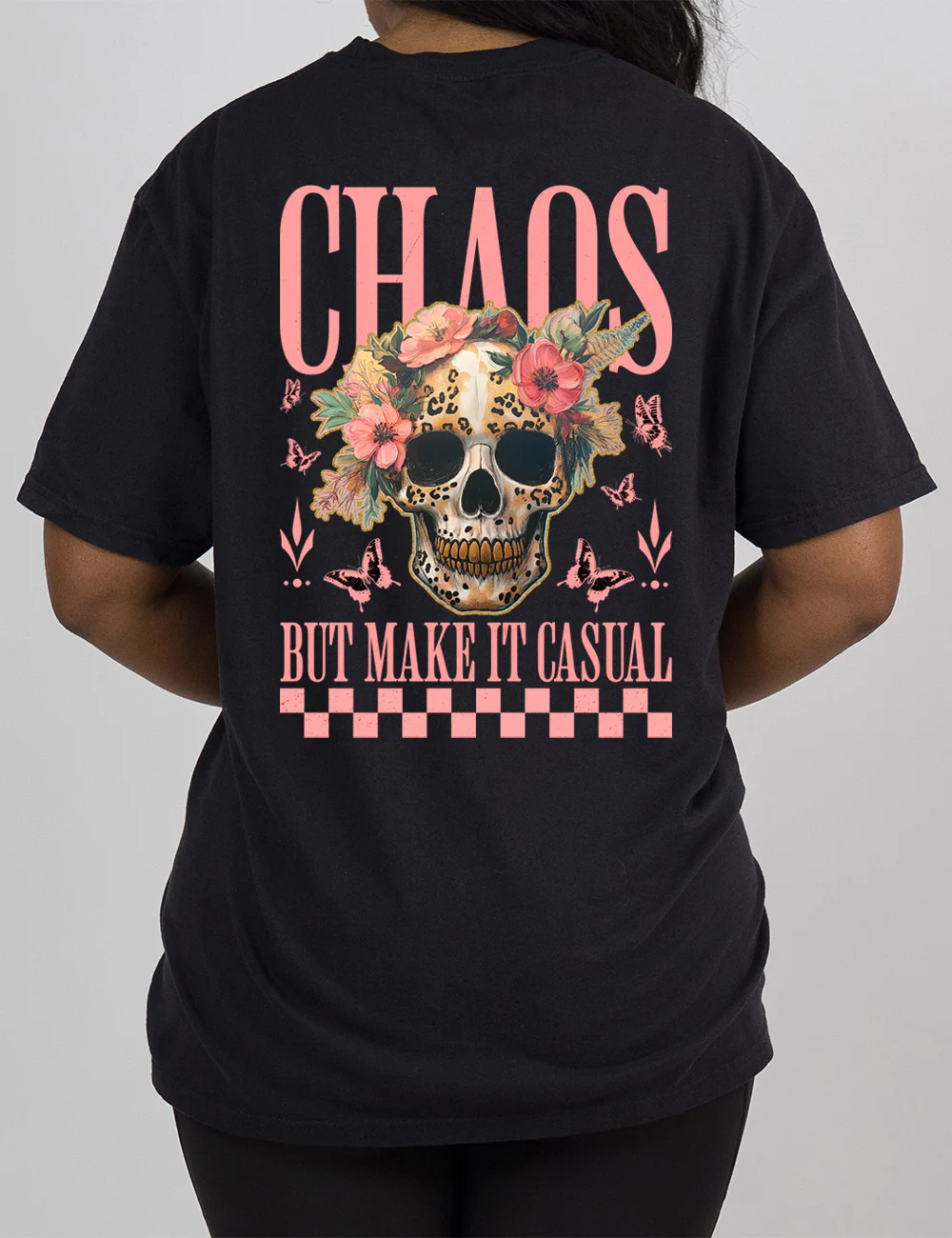 Chaos But Make It Casual Skull Modern Tee - Image 3