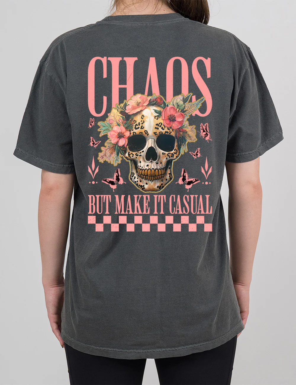 Chaos But Make It Casual Skull Modern Tee - Image 6