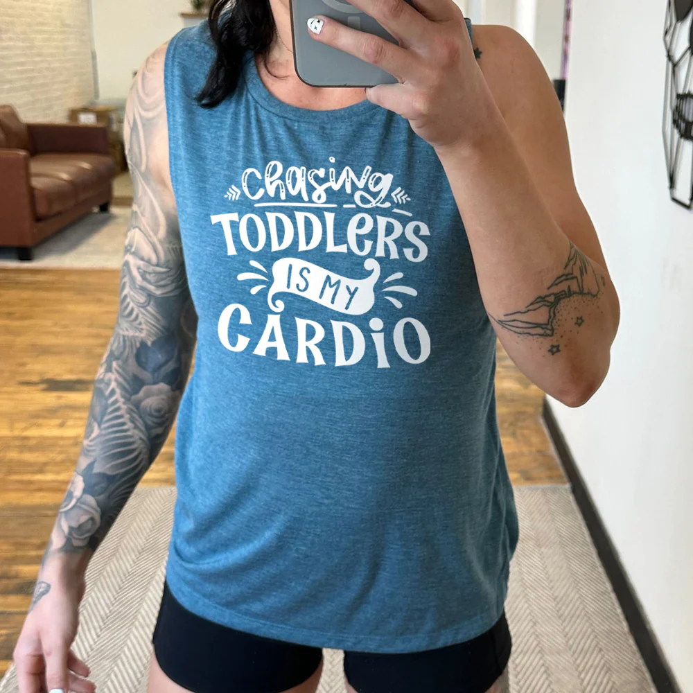 Chasing Toddlers is My Cardio Muscle Tank - Image 2