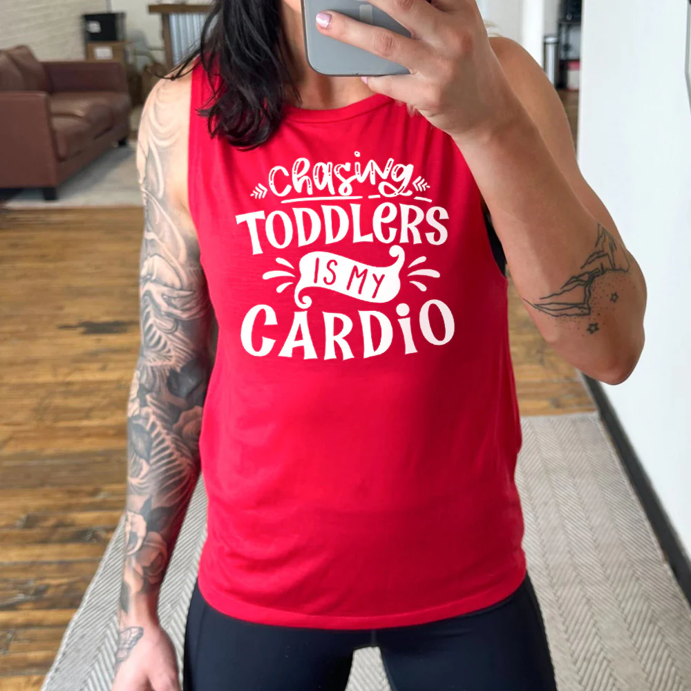Chasing Toddlers is My Cardio Muscle Tank - Image 3