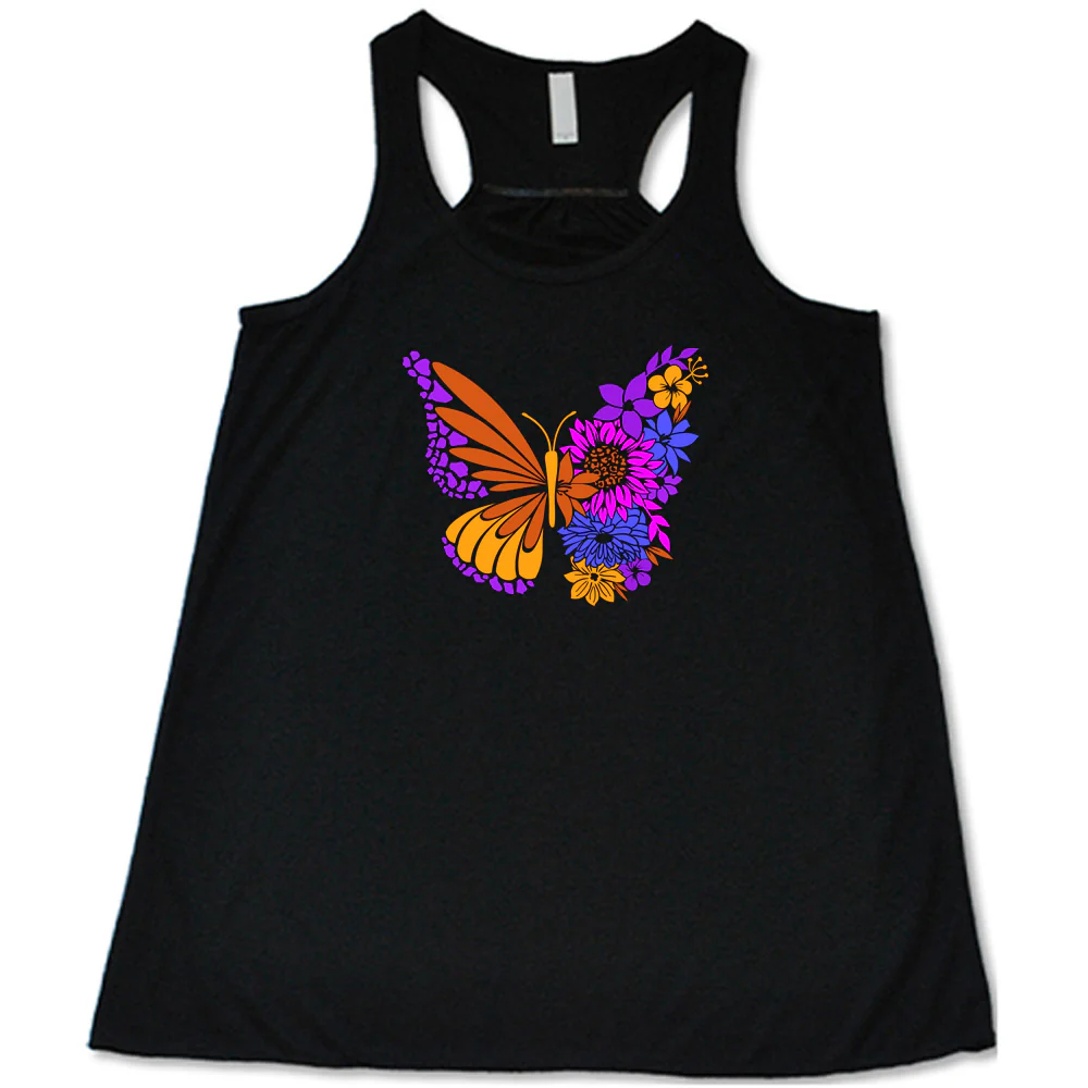 Colorful Floral Butterfly Shirt