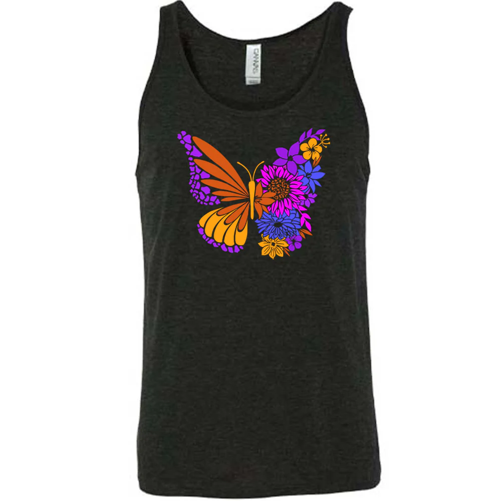 Colorful Floral Butterfly Shirt Unisex - Image 3
