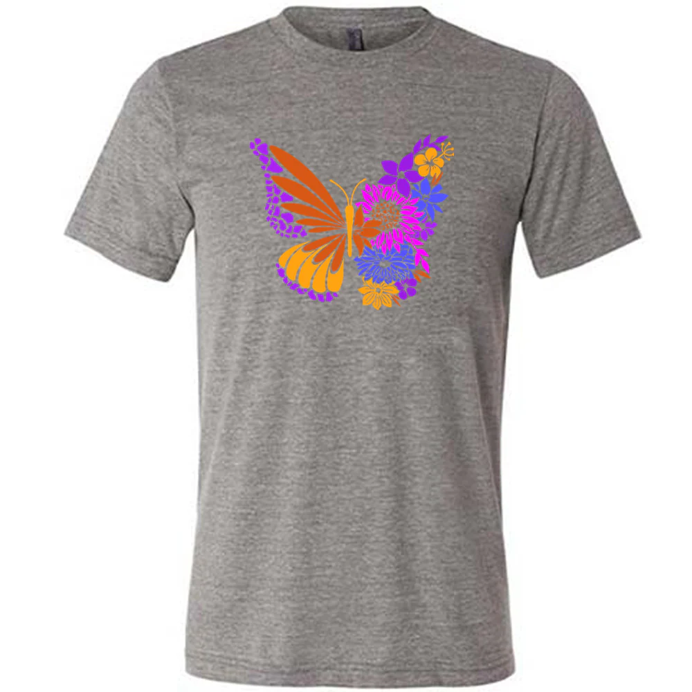 Colorful Floral Butterfly Shirt Unisex - Image 4