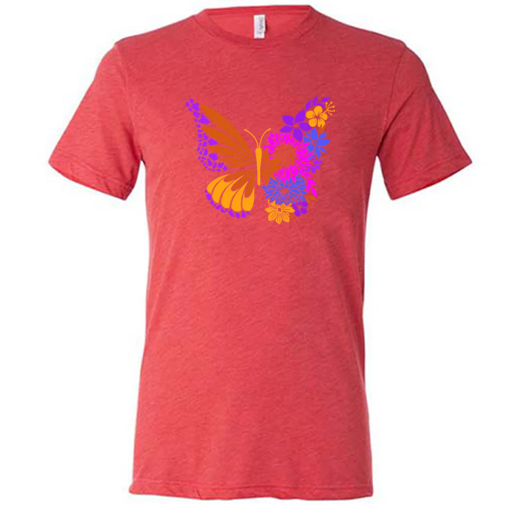 Colorful Floral Butterfly Shirt Unisex - Image 6