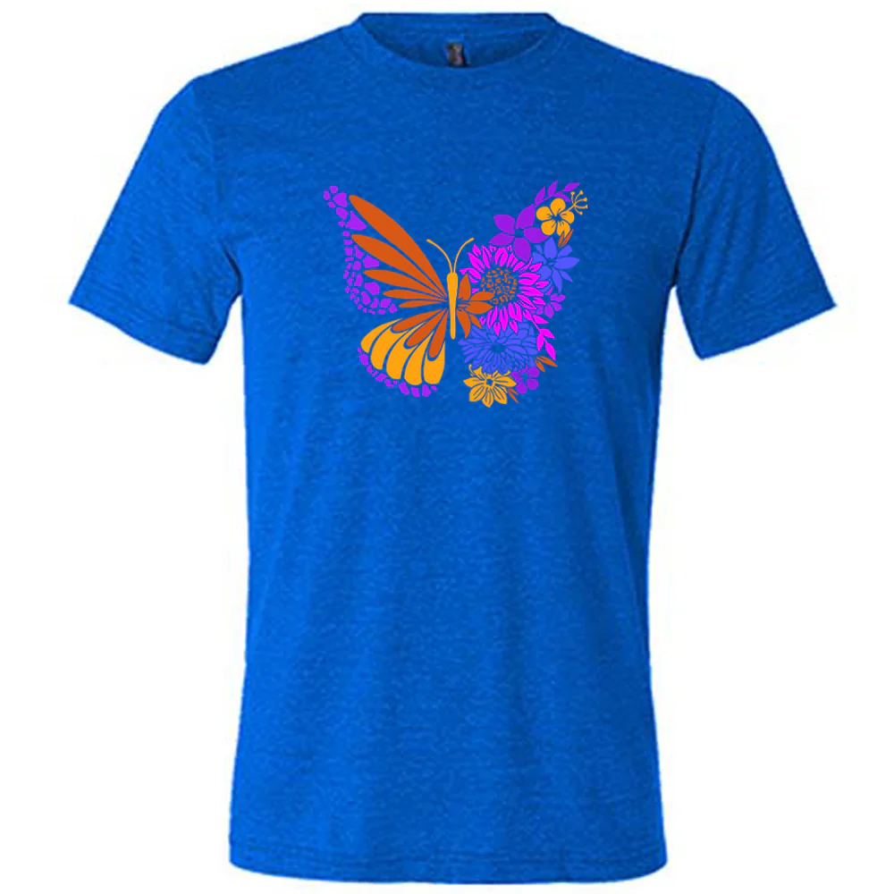 Colorful Floral Butterfly Shirt Unisex - Image 8