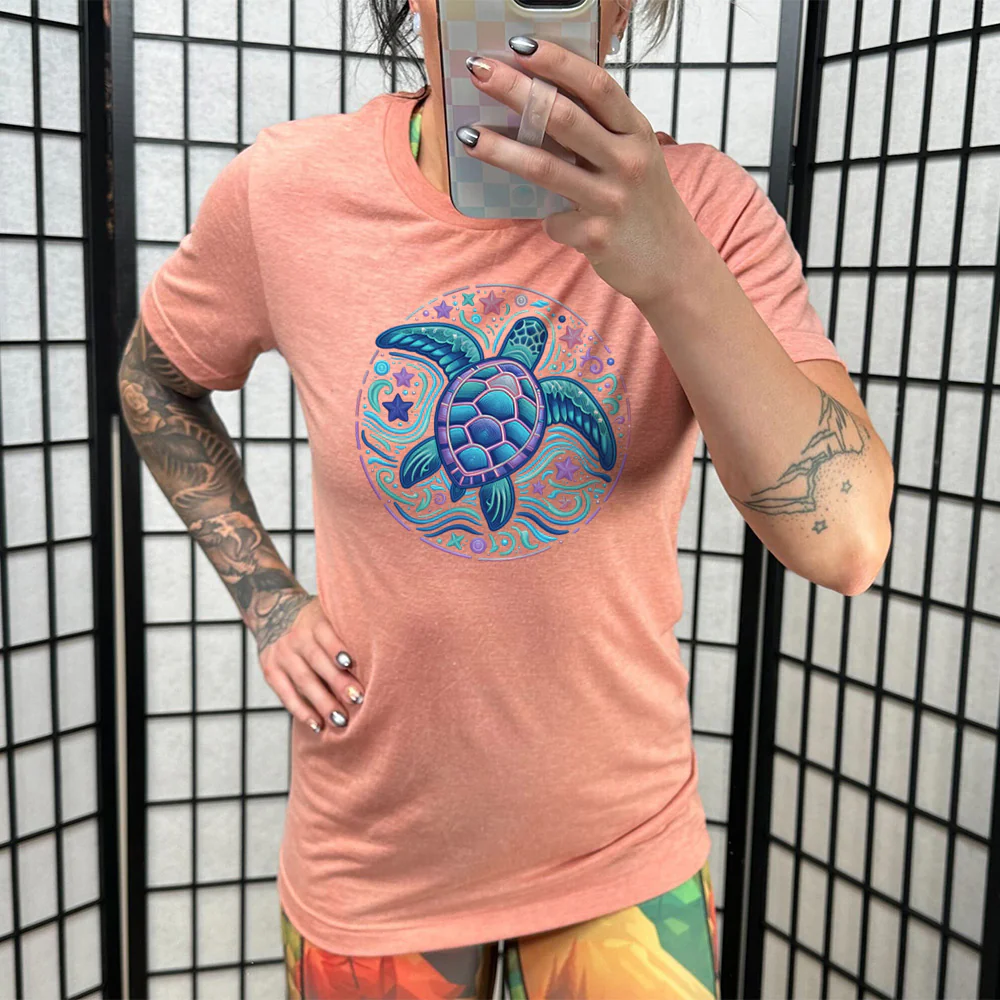 Colorful Turtle Shirt Unisex - Image 9