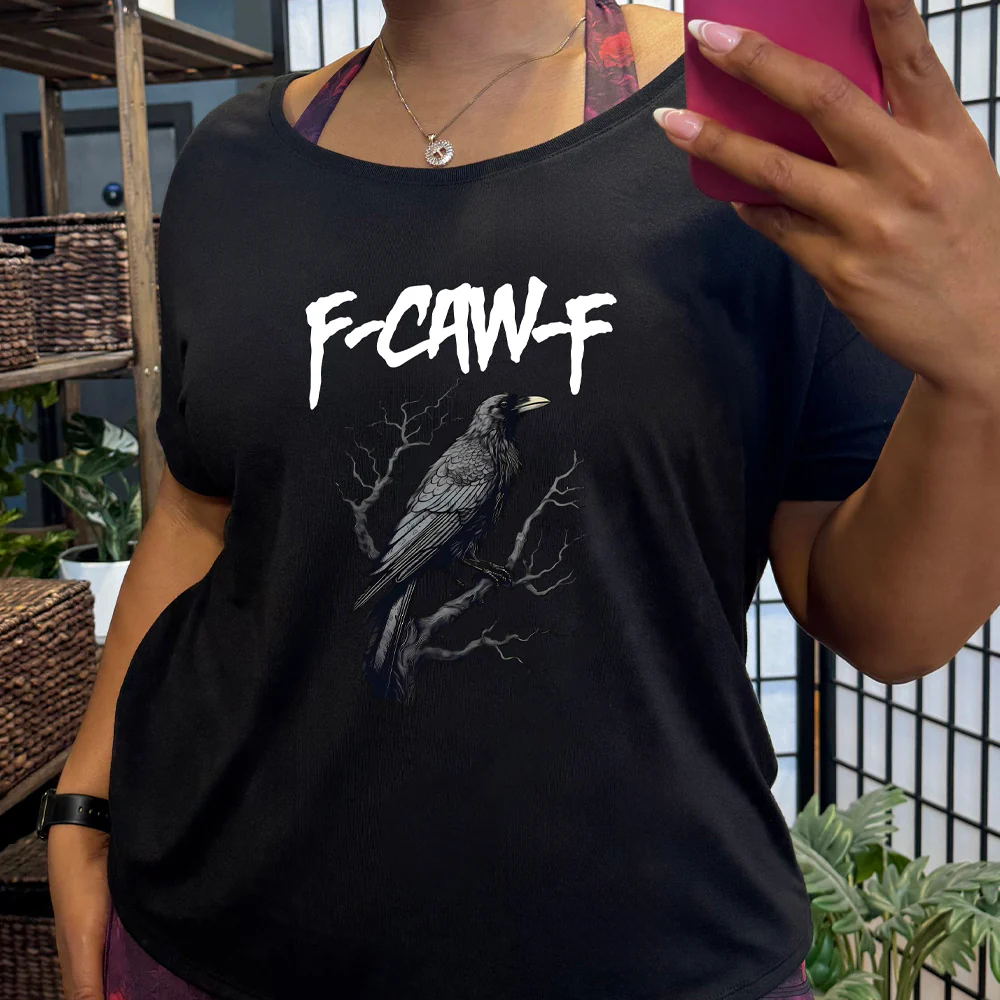 Crow "F-Caw-F" (f off) | Slouchy Tee