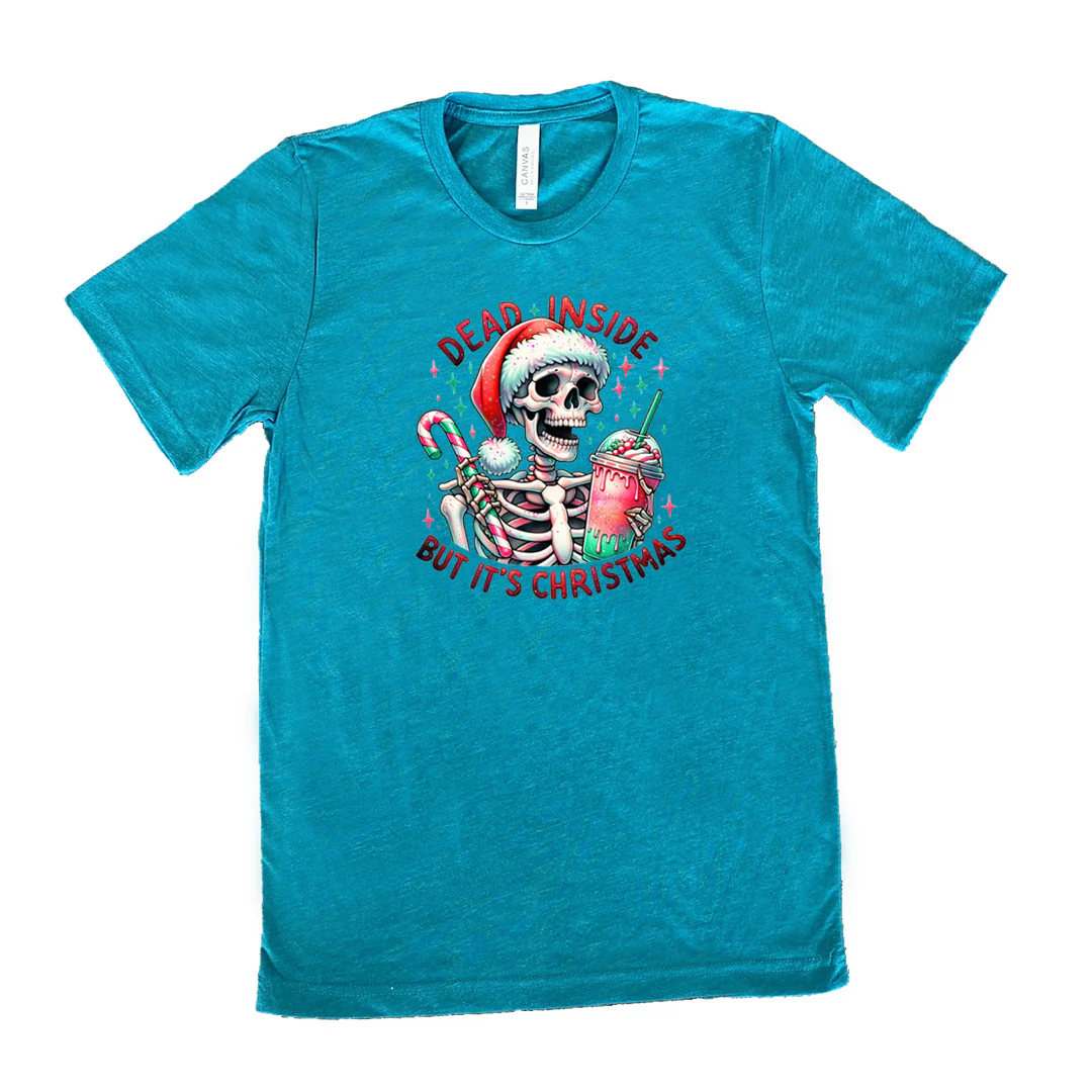 Dead Inside But Its Christmas Skeleton Shirt Unisex - Image 10