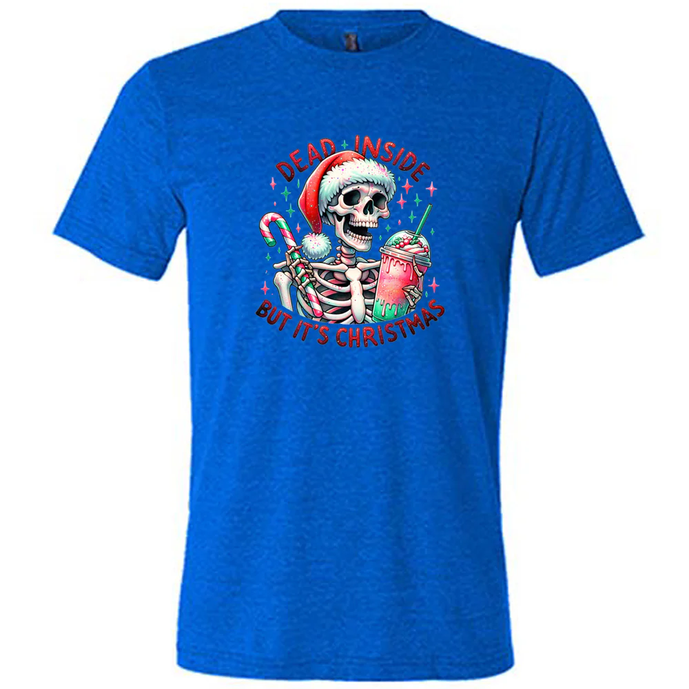 Dead Inside But Its Christmas Skeleton Shirt Unisex - Image 5