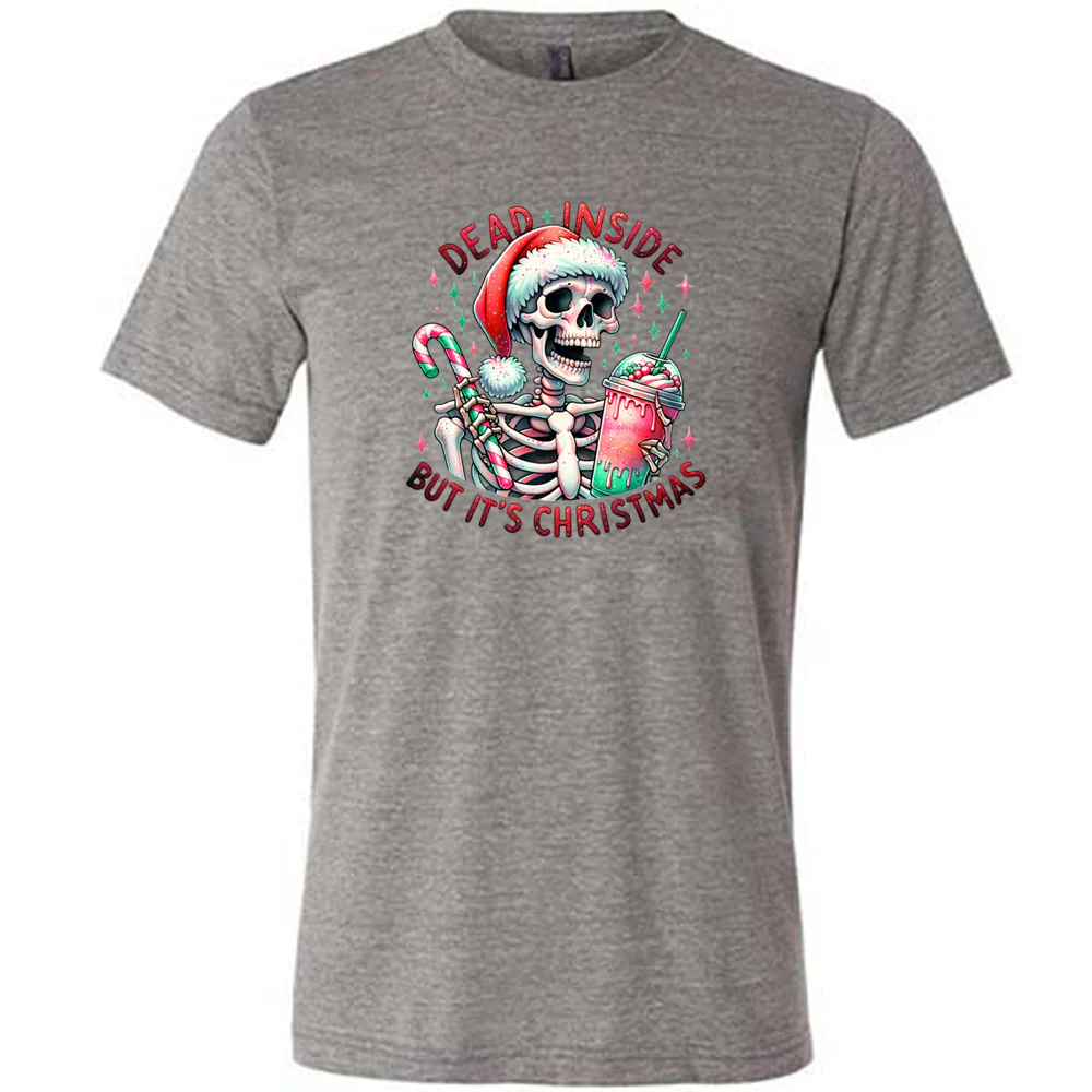 Dead Inside But Its Christmas Skeleton Shirt Unisex - Image 7