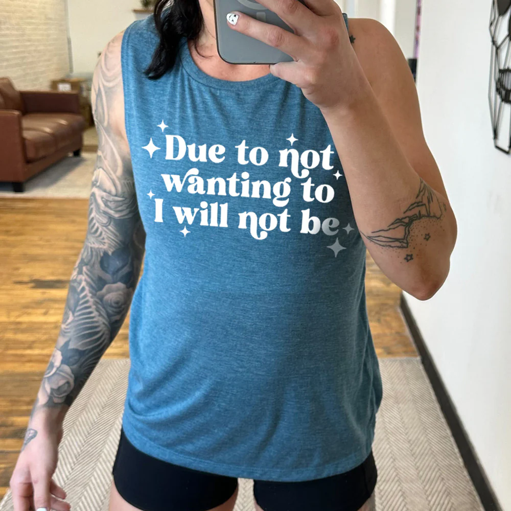 Due To Not Wanting To I Will Not Be Muscle Tank - Image 2