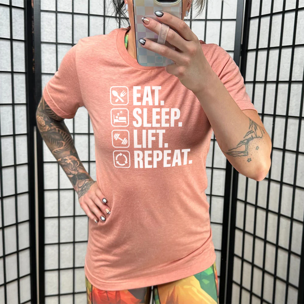 Eat Sleep Lift Repeat Shirt Unisex - Image 11
