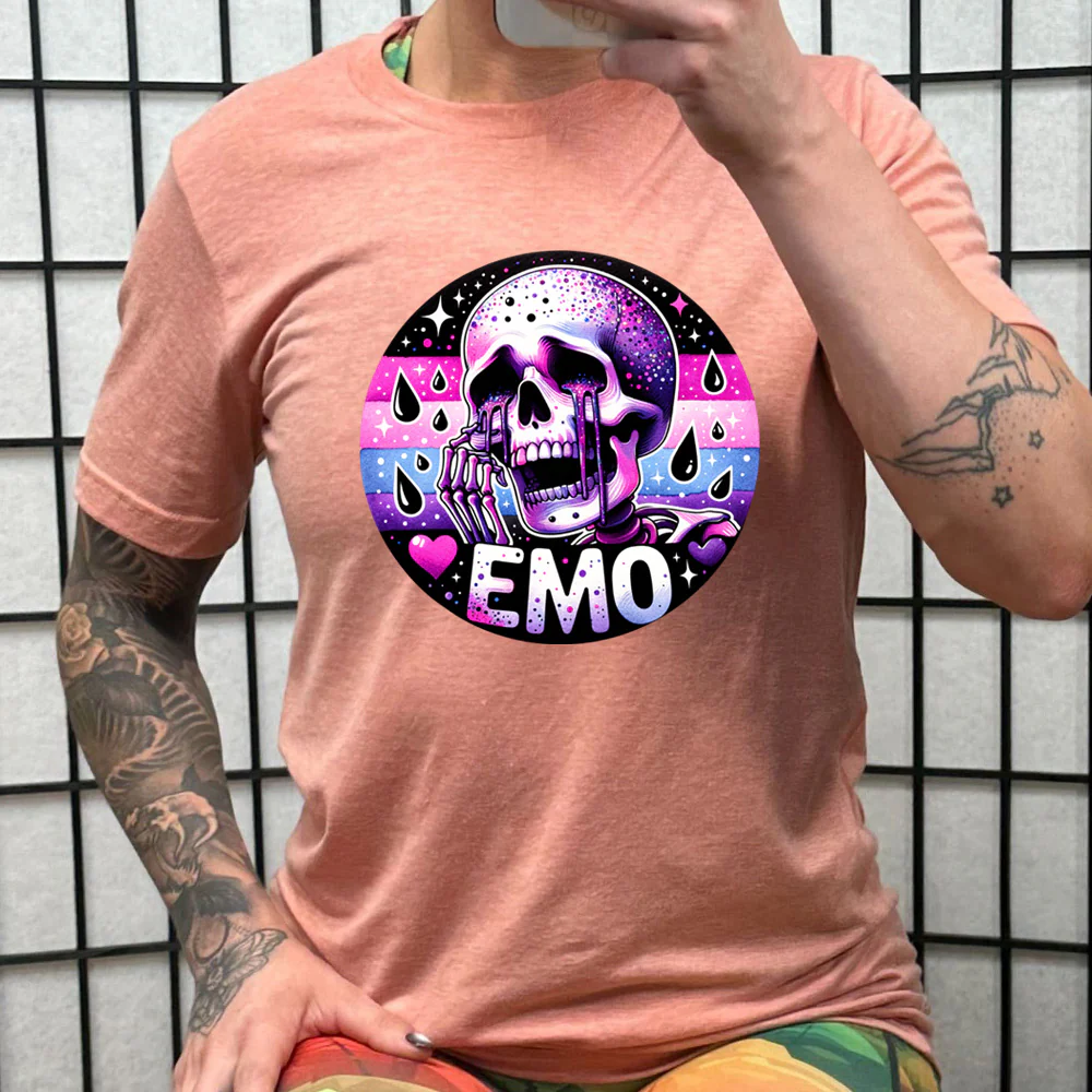 Emo Skull Shirt Unisex - Image 9