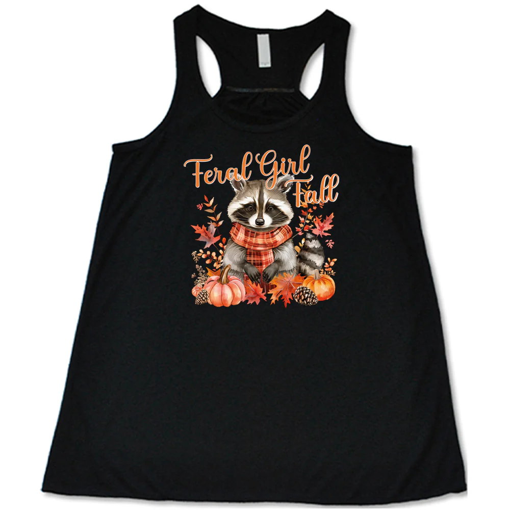 Feral Girl Fall Raccoon Shirt - Image 2