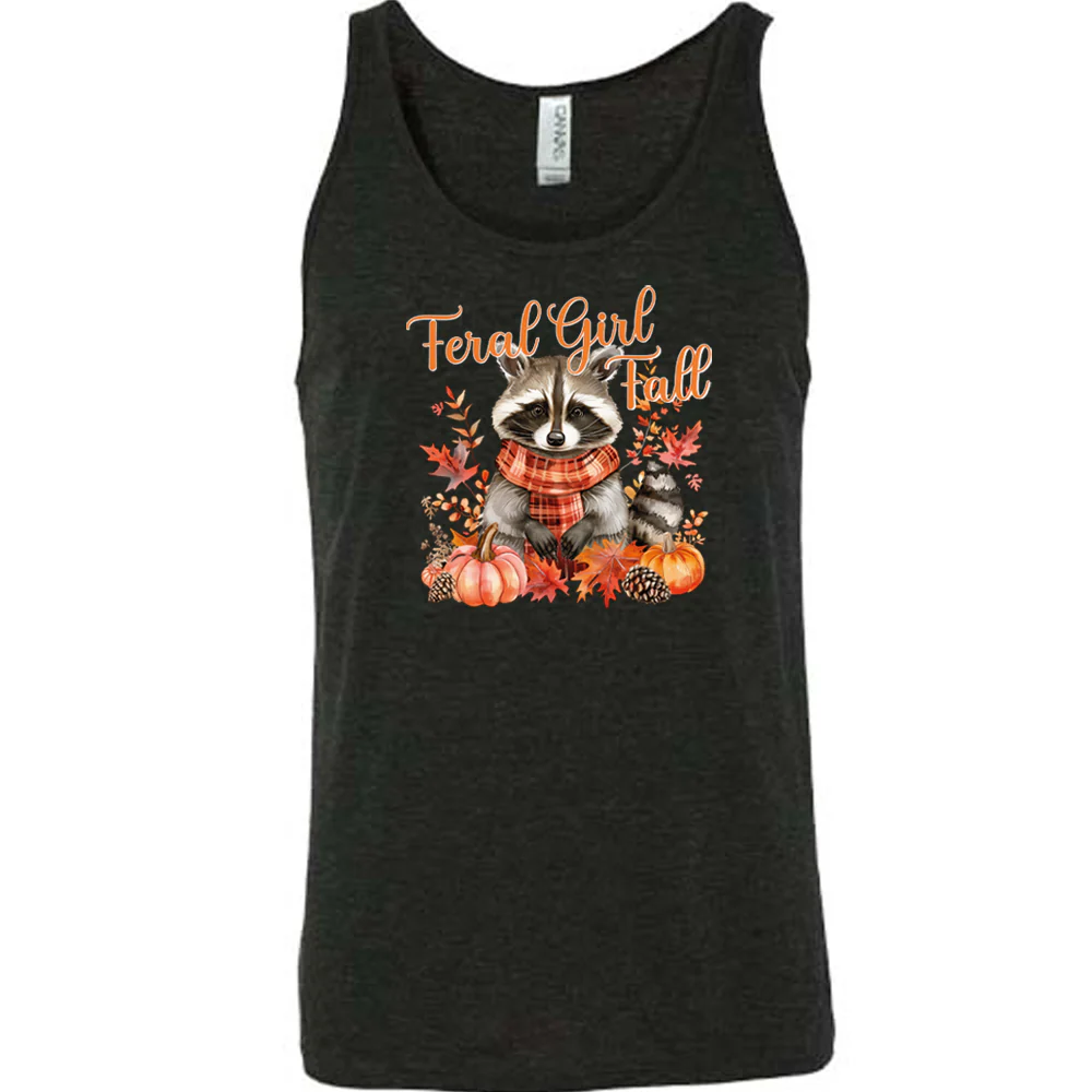 Feral Girl Fall Raccoon Shirt Unisex - Image 3