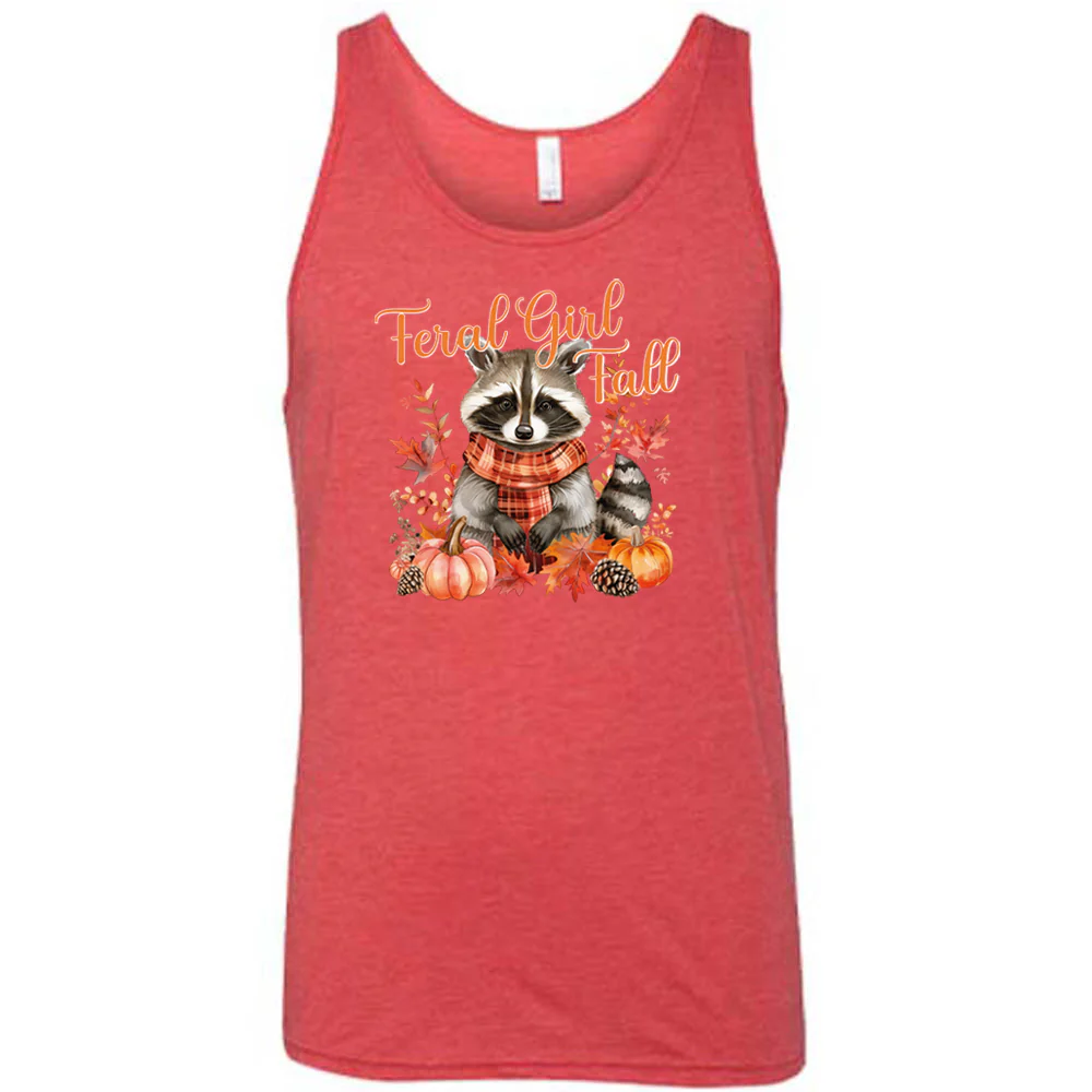 Feral Girl Fall Raccoon Shirt Unisex - Image 7