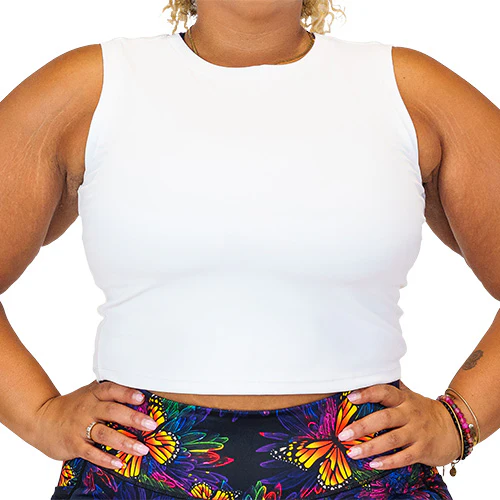 Fitted Crop Top | White - Image 3