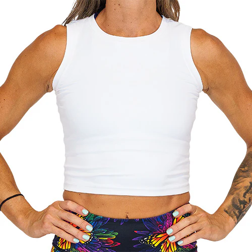 Fitted Crop Top | White - Image 5