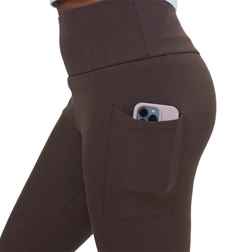 Fleece Lined Leggings | Chocolate - Image 4