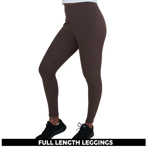 Fleece Lined Leggings | Chocolate - Image 5