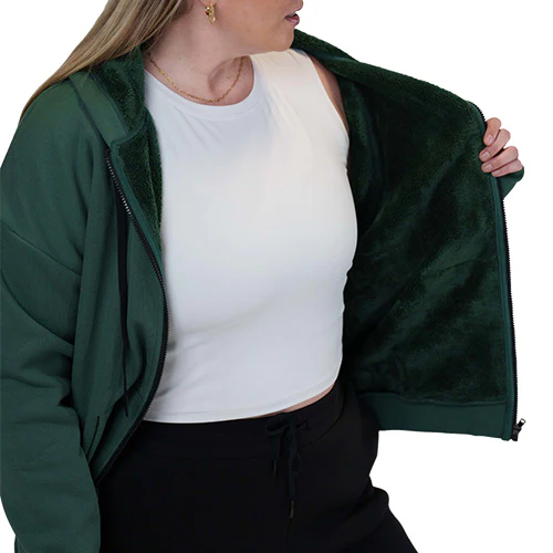 Fleece Zip Up | Hunter Green - Image 8
