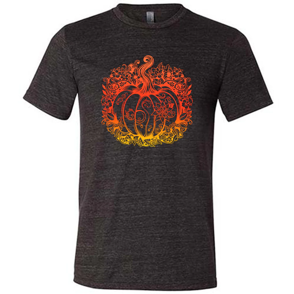 Floral Detailed Pumpkin Shirt Unisex