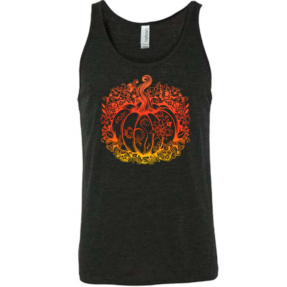 Floral Detailed Pumpkin Shirt Unisex - Image 2