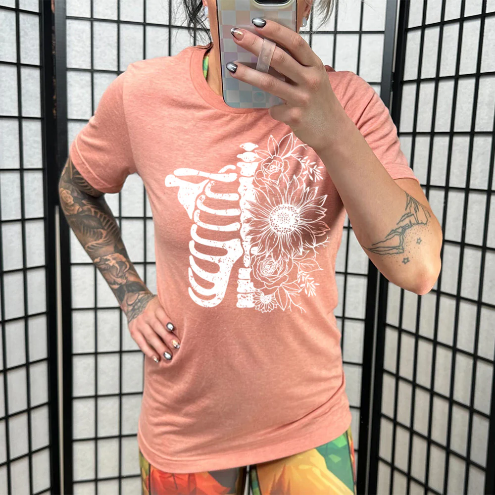 Floral Ribcage Shirt Unisex - Image 10