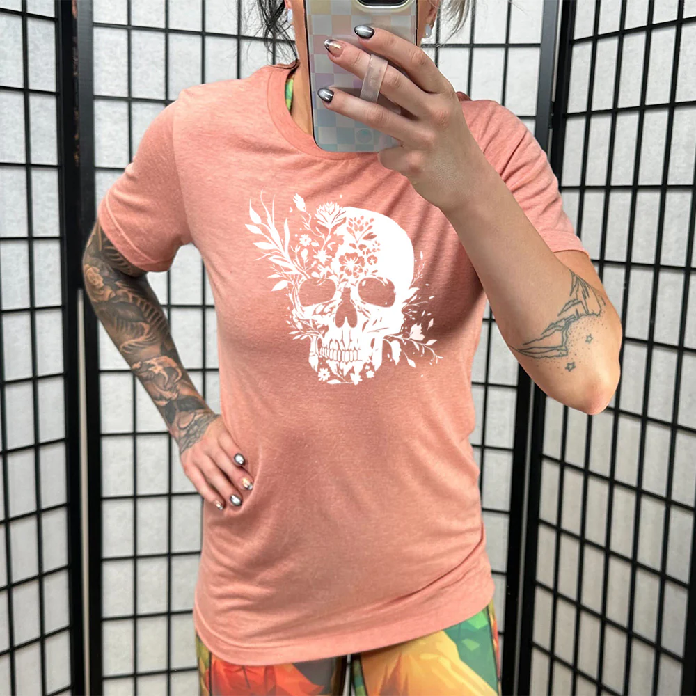 Floral Skull Shirt Unisex - Image 10