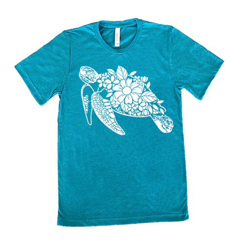 Floral Turtle Shirt Unisex - Image 10