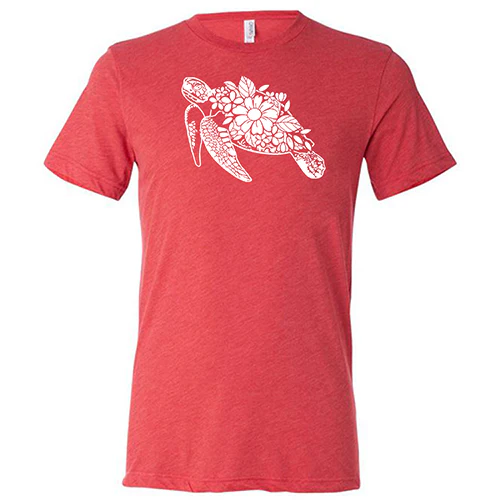 Floral Turtle Shirt Unisex - Image 2