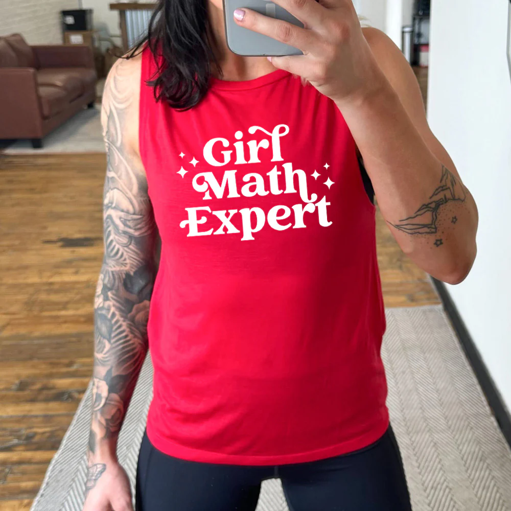 Girl Math Expert Muscle Tank - Image 3