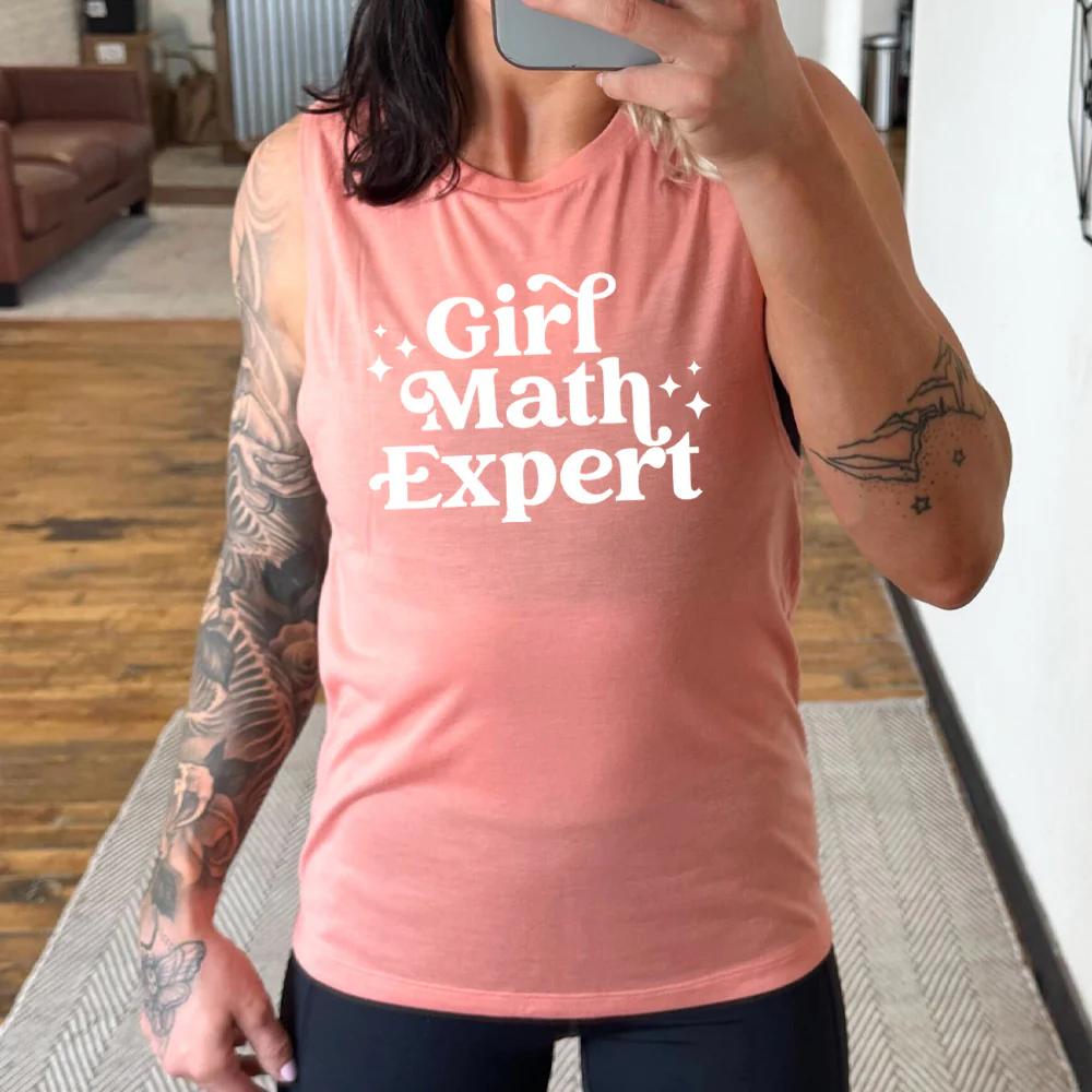 Girl Math Expert Muscle Tank - Image 4