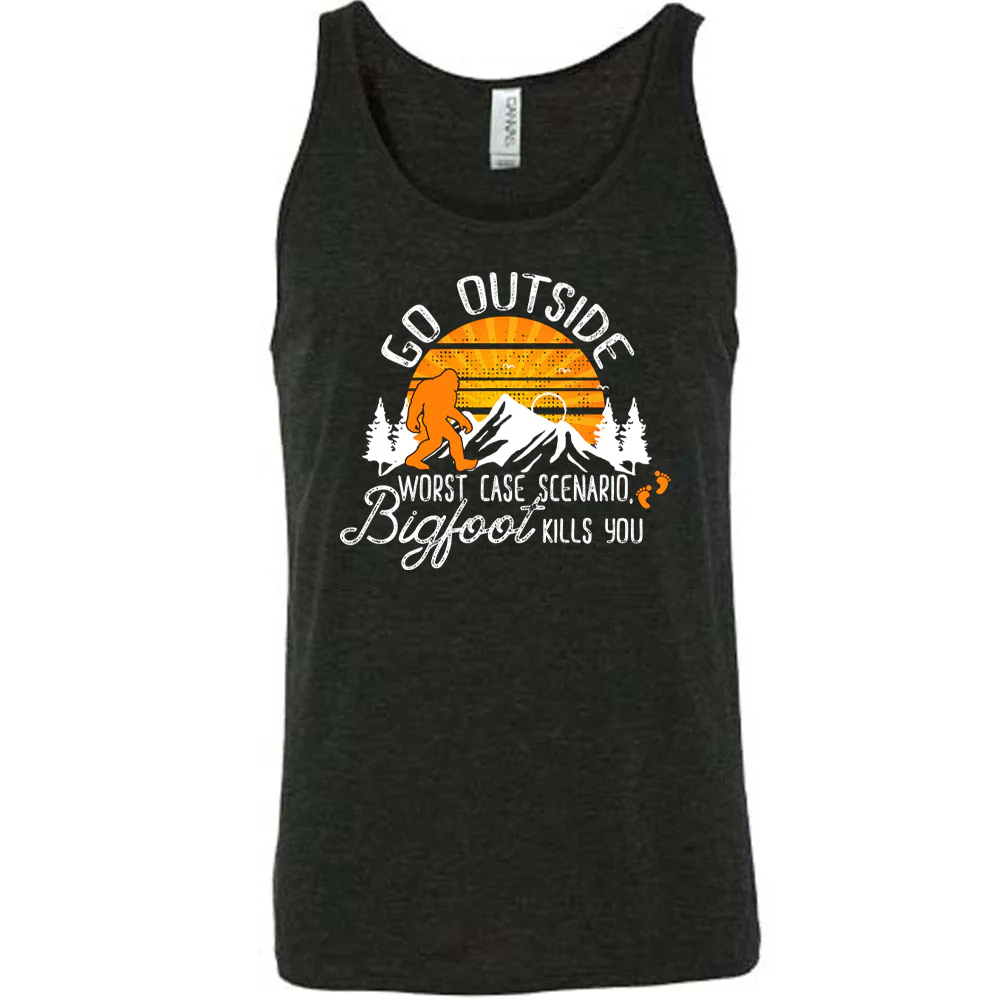 Go Outside, Worst Case Scenario Bigfoot Kills You Shirt Unisex - Image 2